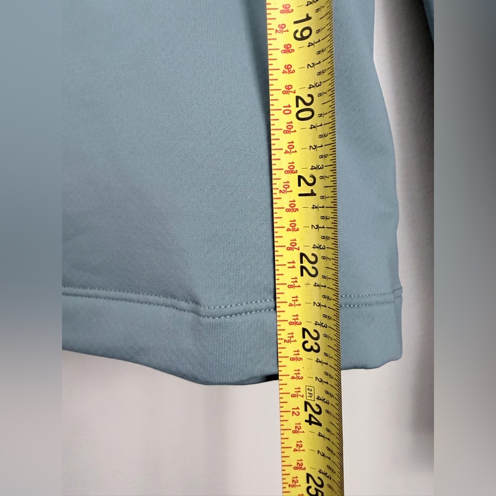 Athleta Top Womens XS Blue Whistler Half Zip Flip Cuffs Thumbholes Back Pocket - Picture 6 of 6